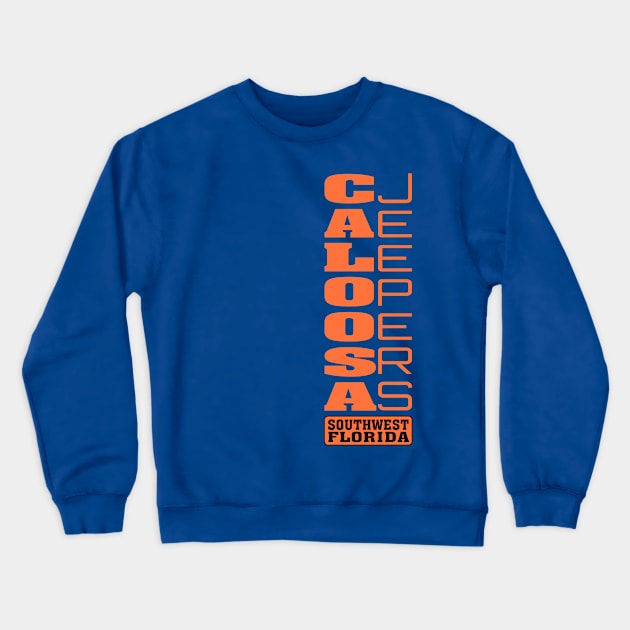 Orange Vertical Logo Crewneck Sweatshirt by Caloosa Jeepers 